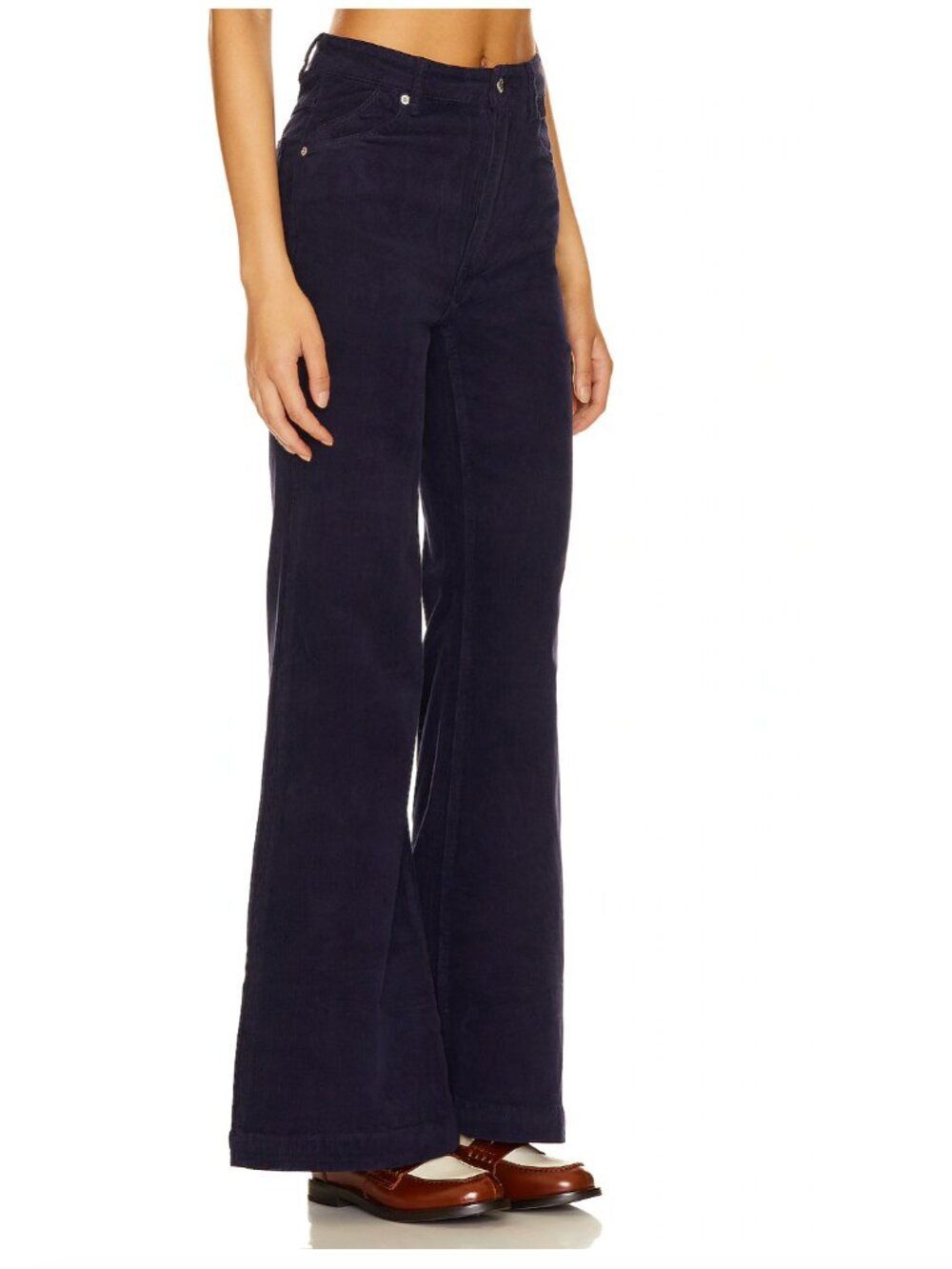 Rolla's Eastcoast Flare Pants Navy Corduroy - Size 26